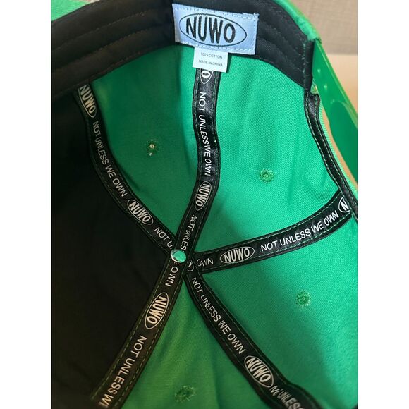 NUWO - Not Unless We Own - Green Flat Bill Hat - Brent Faiyaz Design - Snapback - Picture 3 of 4